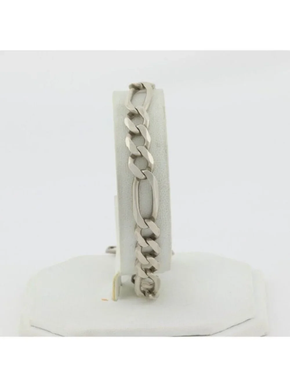 Men's Sterling Silver Large Figaro Link Chain Bracelet 10.5